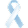 Light blue awareness ribbon icon