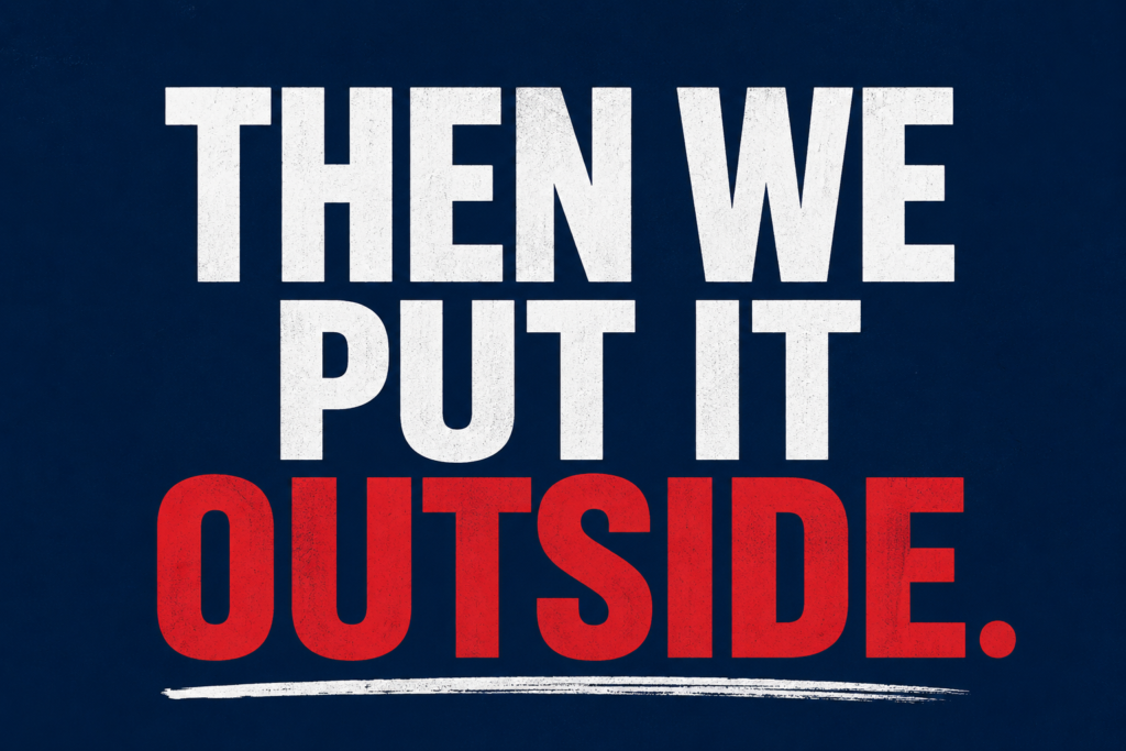 Then We Put It Outside editorial graphic about packages left outside after home delivery